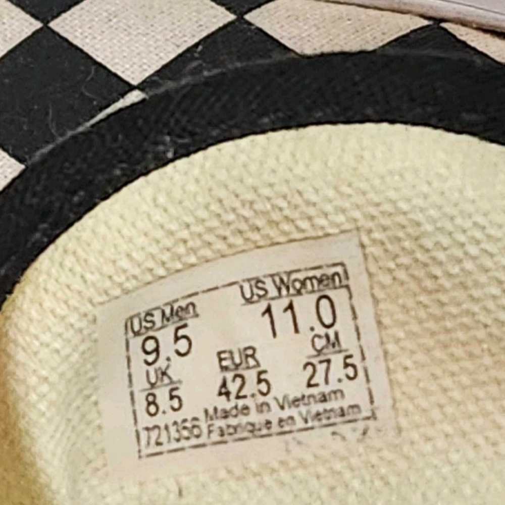 Vans Black and White Checkerboard Shoes - Picture 5 of 5